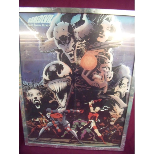 87 - Framed Daredevil Fall From Grace advertising poster (54cm x 69cm)