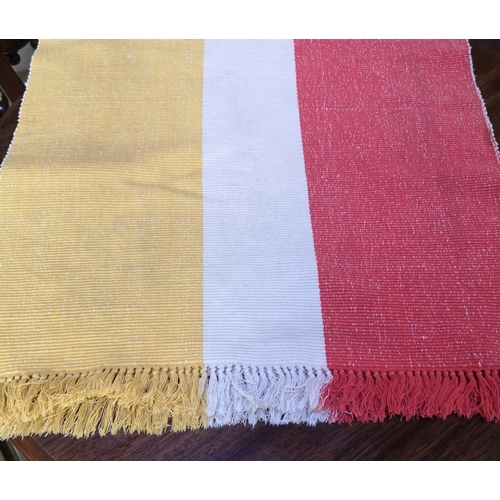 441 - Small stripped rug (124cm x 68cm)