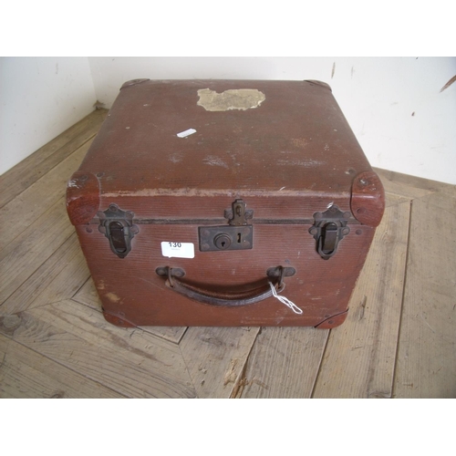 130 - Vintage travel case of square form