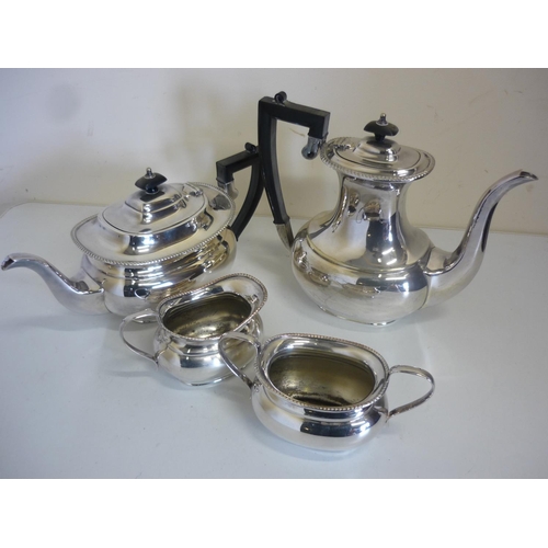 15 - Four piece silver plated tea service