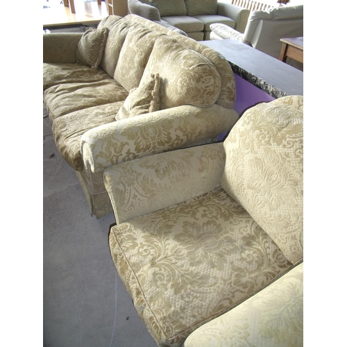 430 - Three seat sofa and matching armchair
