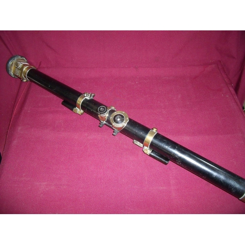 330 - Scarce Bren Gun Team Range Finder, ebonised and brass mounted with various stamped marks including b... 