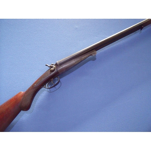 785 - 16 bore side by side hammer gun with under lever side opening, serial no. 11408 (RFD only)