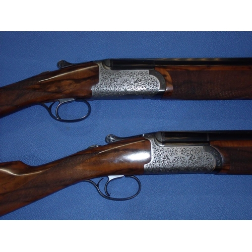 789 - Cased pair of custom made John MacNab Highlander 20 bore over & under round action ejector shotguns ... 