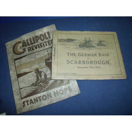 100 - Selection of WWI related booklets including The German Raid on Scarborough December 16th 1914, Souve... 