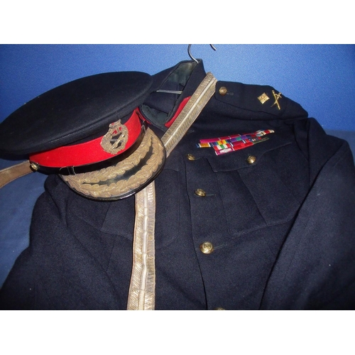 115 - George VI General Staff Officers Blues dress tunic with associated buttons and General Officers coll... 