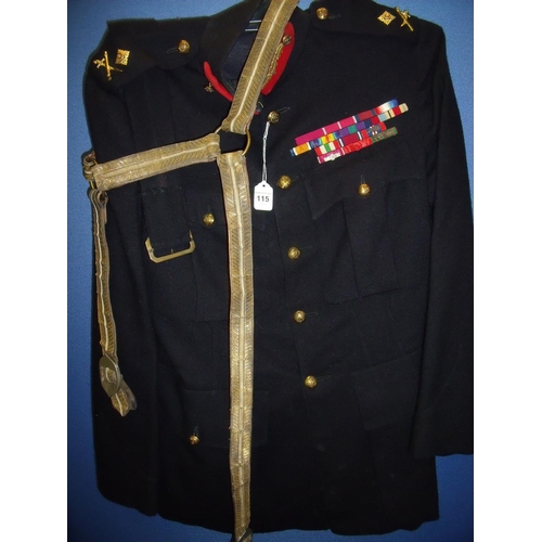 115 - George VI General Staff Officers Blues dress tunic with associated buttons and General Officers coll... 