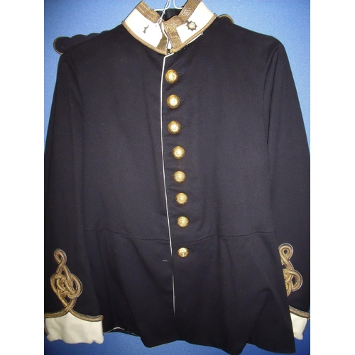 118 - Pre 1914 Army Service Corps Officers dress tunic of blue cloth with white facings with braided detai... 