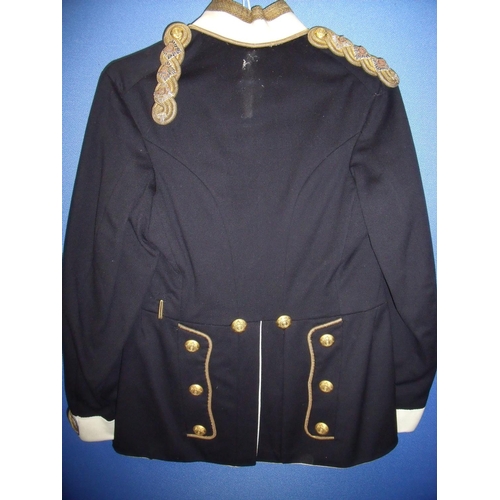 118 - Pre 1914 Army Service Corps Officers dress tunic of blue cloth with white facings with braided detai... 