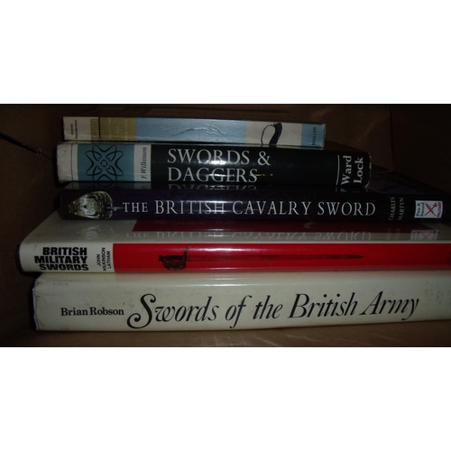 133 - A small collection of sword reference books including Sword & Daggers by Warlock, The British Cavalr... 
