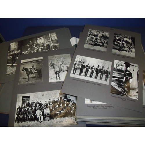 145 - Two albums of military historians/researchers scrap books/researchers materials relating to Cavalry,... 
