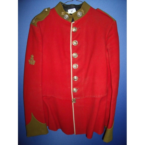 47 - Pre Great War Northumberland Fusiliers tunic with later added buttons