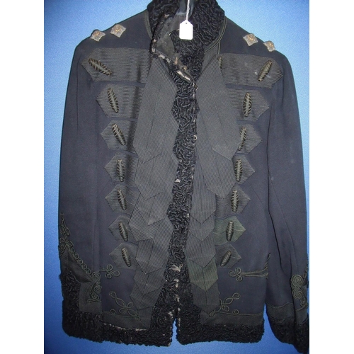 54 - Victorian officers frock jacket with wool cuffs, collar and border trim, with epaulettes for a Lieut... 
