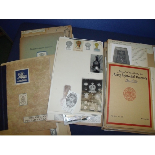 67 - Collection of military research material, documents and archive relating to Scottish Yeomanry includ... 