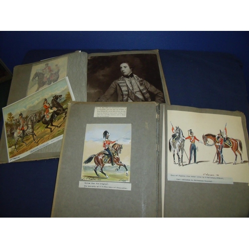 75 - Interesting collection of military historian/researchers archives and material including four albums... 