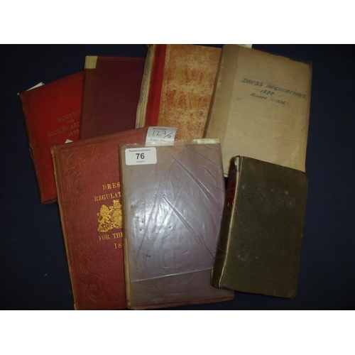 76 - A group of eight Victorian military related books including Handbook for Military Artificers 1899, D... 