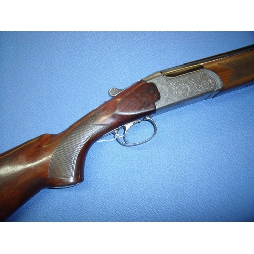 775 - Barasingha 12 bore over & under single trigger ejector shotgun with 27 1/2 inch barrels and 14 1/4 i... 