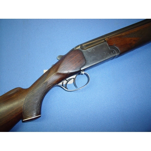 777 - Baikal 12 bore over & under model IJ-12 shotgun with 28 3/4 inch barrels and 14 inch stock, serial n... 