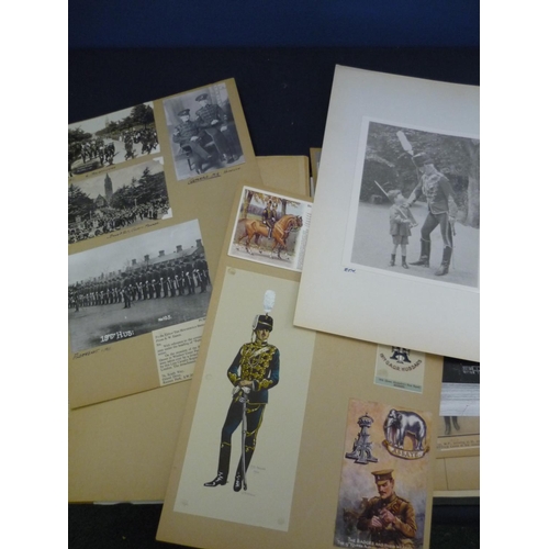 85 - Album of military historian/researchers material relating to the 19th Hussars including various news... 