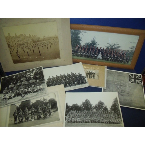 87 - Collection of various military related photographs and other items including various cavalry units, ... 