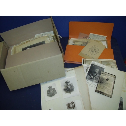 88 - Large collection of military historian/researchers ephemera relating to various regiment including a... 