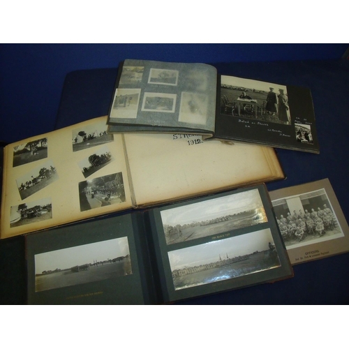 98 - Four photograph albums including souvenir album 2nd Battalion York & Lancaster Regiment, Presentatio... 