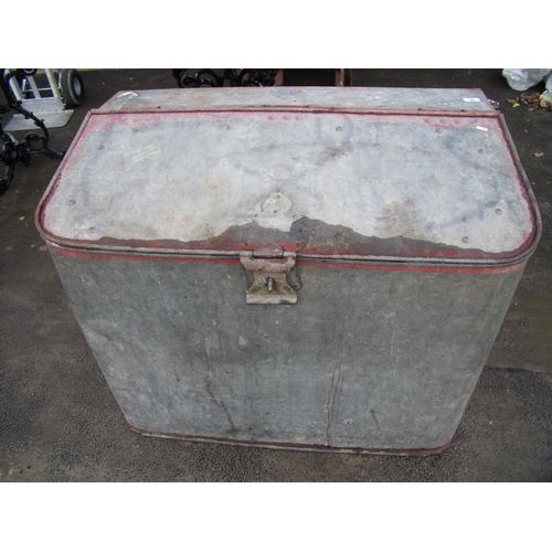 48 - Large galvanised metal feed bin