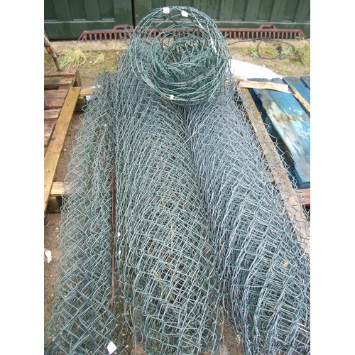 73 - Large selection of various green garden wire fencing