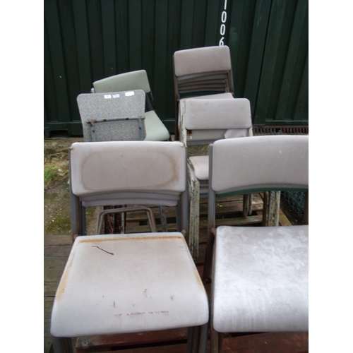 74 - Collection of stacking chairs
