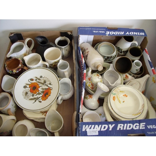28 - Selection of various ceramics including Denby and other Studio ware ceramics in two boxes