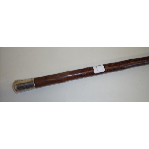 41 - Blackthorn walking cane with London silver hallmarked top (overall length 99cm)