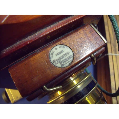 124 - Vintage Time and Inst Thornton-Pickard patent plate camera the lens marked Taylor and Hobson Ltd Lei... 