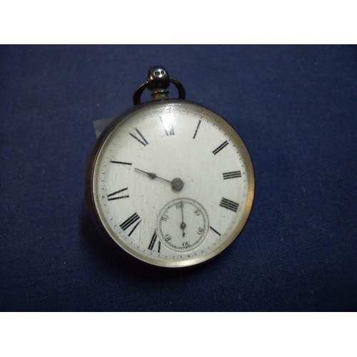 148 - Birmingham silver hallmarked cased open faced pocket watch, movement marked 423477 with secondary di... 