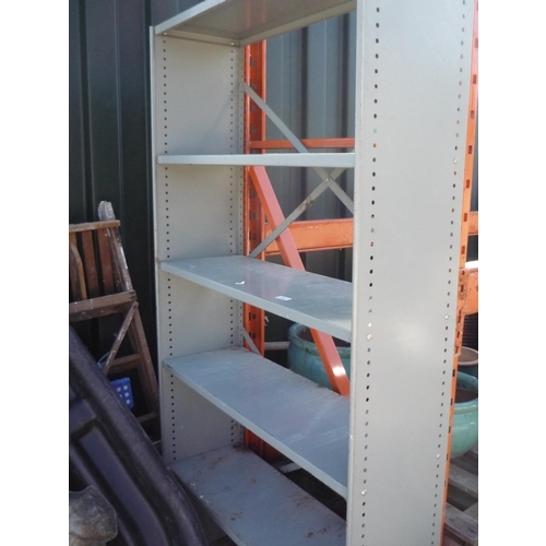 144 - Shelving unit consisting of five shelves ideal for a garage or shed