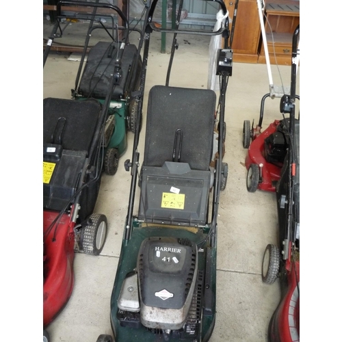 62 - Hayter petrol mower with a Briggs and Straten engine