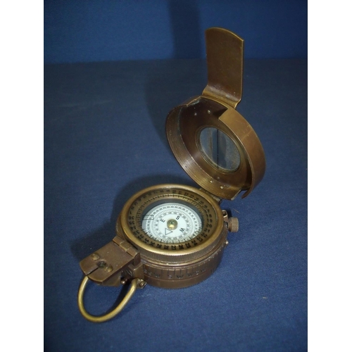 4 - Brass cased military style marching compass