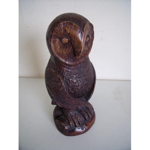 3 - Hazel Bury House crafted figure of a owl (30cm high)
