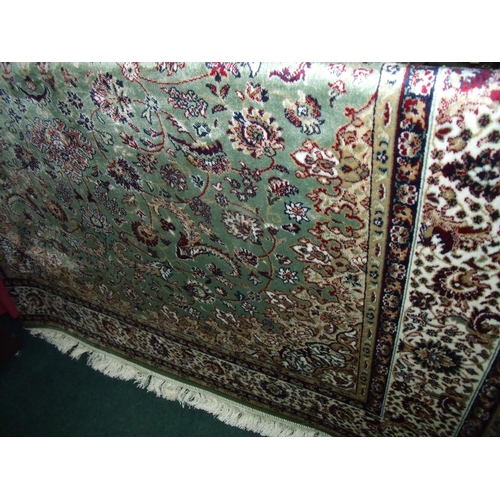 462 - Green Keshan carpet (230cm x 160cm)