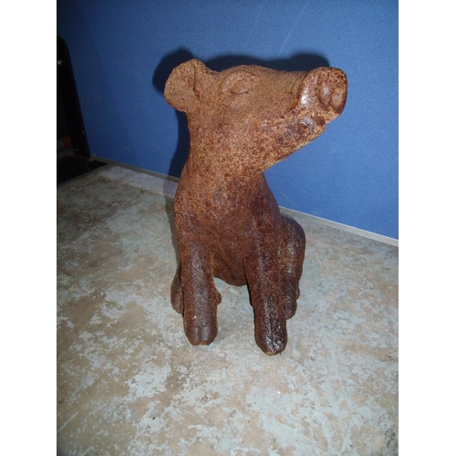 6 - A composite figure of a seated pig (30cm high)