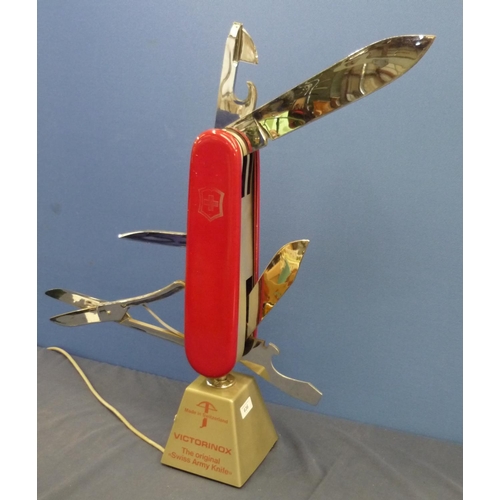 90 - 'Victorinox the original Swiss Army knife' shop advertising display stand in working order