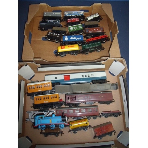 277 - A Thomas the Tank Engine, Annie and Clarabel carriages, a collection of OO gauge rolling stock box w... 