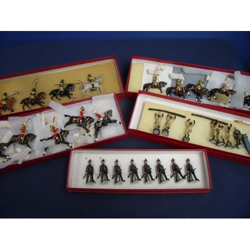 342 - Collection of painted cast metal military miniatures including Great Britain and the Empire Toy Sold... 