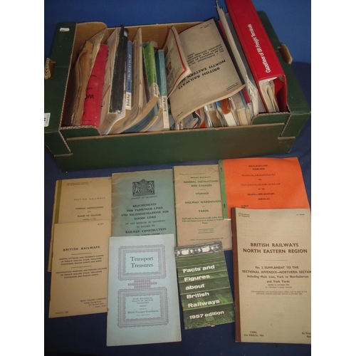 44 - Box containing a large quantity of various railway ephemera including booklets, magazines etc includ... 