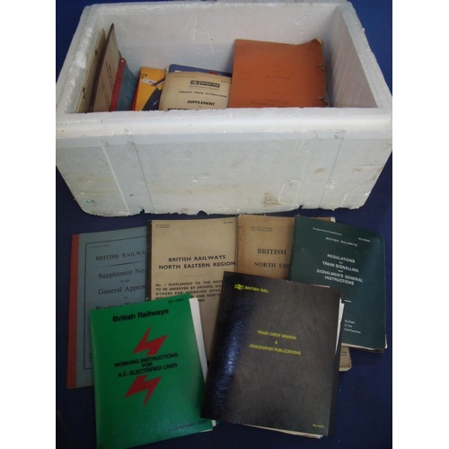 46 - Collection of railway paperwork, booklets, manuals etc including North East Region, York 1960, Worki... 