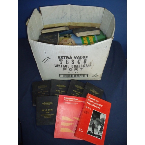 48 - Large quantity of railway booklets and paperwork, including rulebooks from the 1950s, luggage labels... 