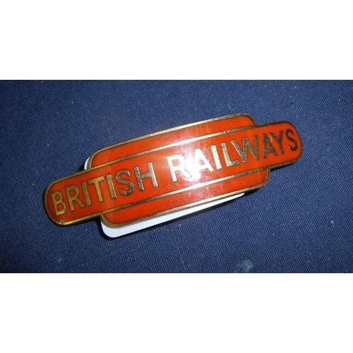 68 - British Railways North East Region totem enamel cap badge, by J R Gaunt London