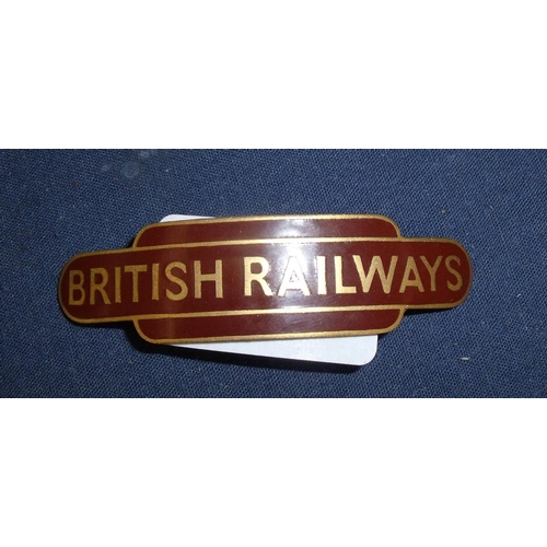 71 - British Railways totem enamel cap badge by J R Gaunt London