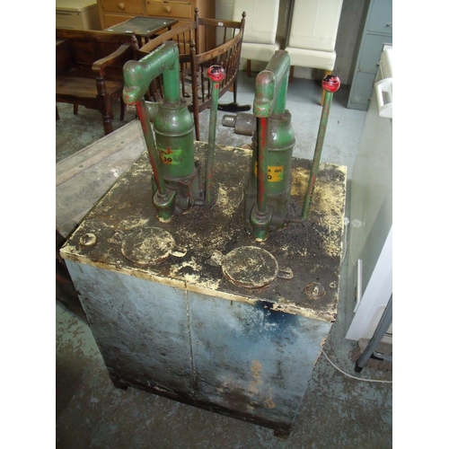 74 - A vintage two pump motor oil dispensing unit