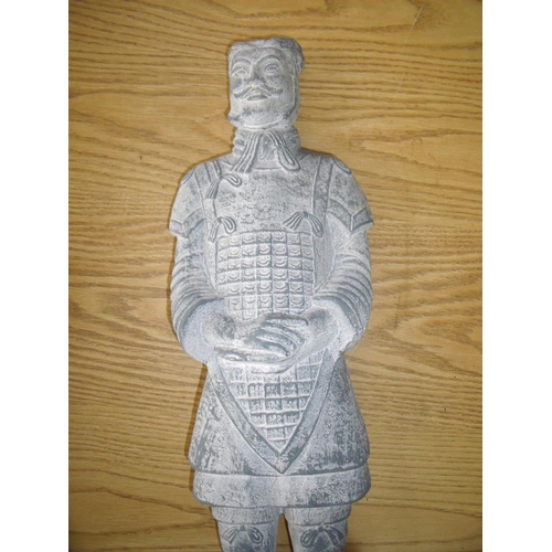 68 - Terracotta type figure of a Chinese warrior (59cm high)