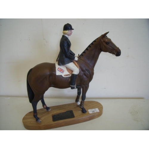 10 - Beswick Connoisseurs model of Ann Moore on Psalm, Ladies Champion 1968 - 1972 No 2535